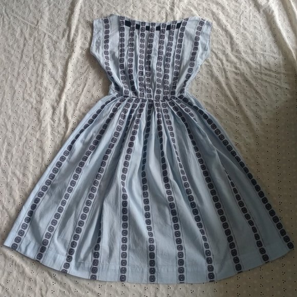 Vintage Dresses & Skirts - 1950s 1960s Vintage Baby Blue Black Dress 50s 60s